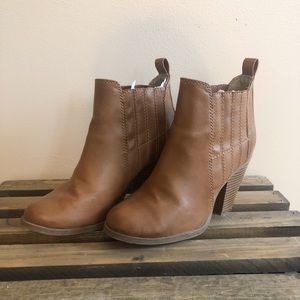 Francesca’s Collections | Faux Leather Tan Booties